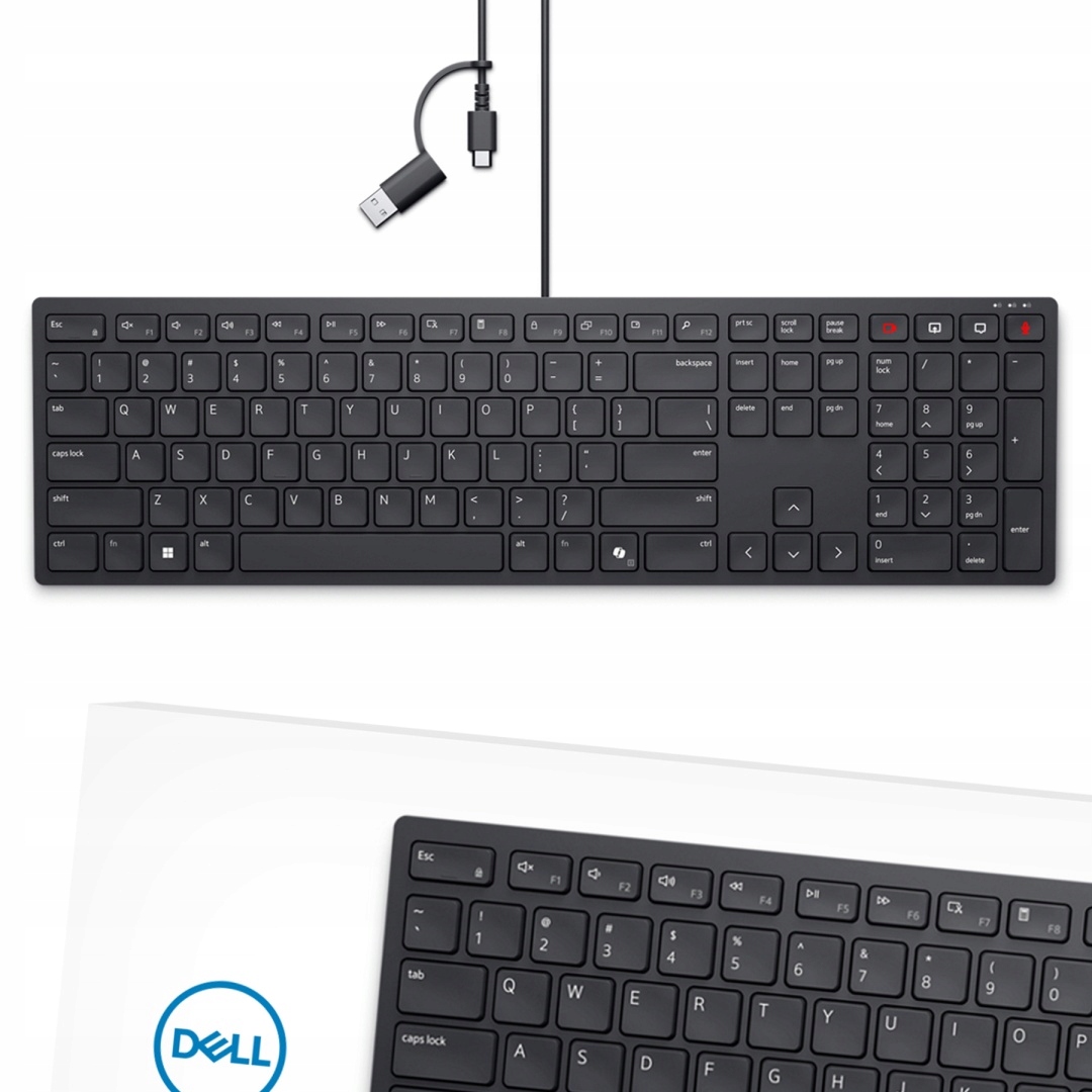 Klawiatura Dell Pro KB525C Przewodowa Usb-c Usb-a Polska Qwerty Us