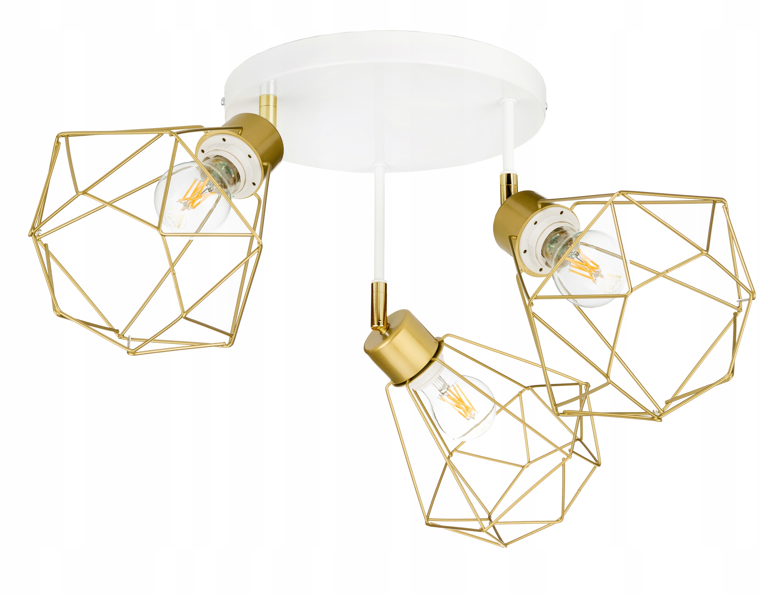 Lampa stropní svítidlo stropní pohyblivý lustr loft zlatý