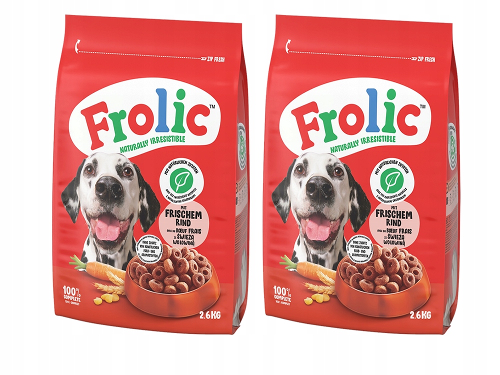 Frolic Hovězí Zelenina 2 x 2,6 kg