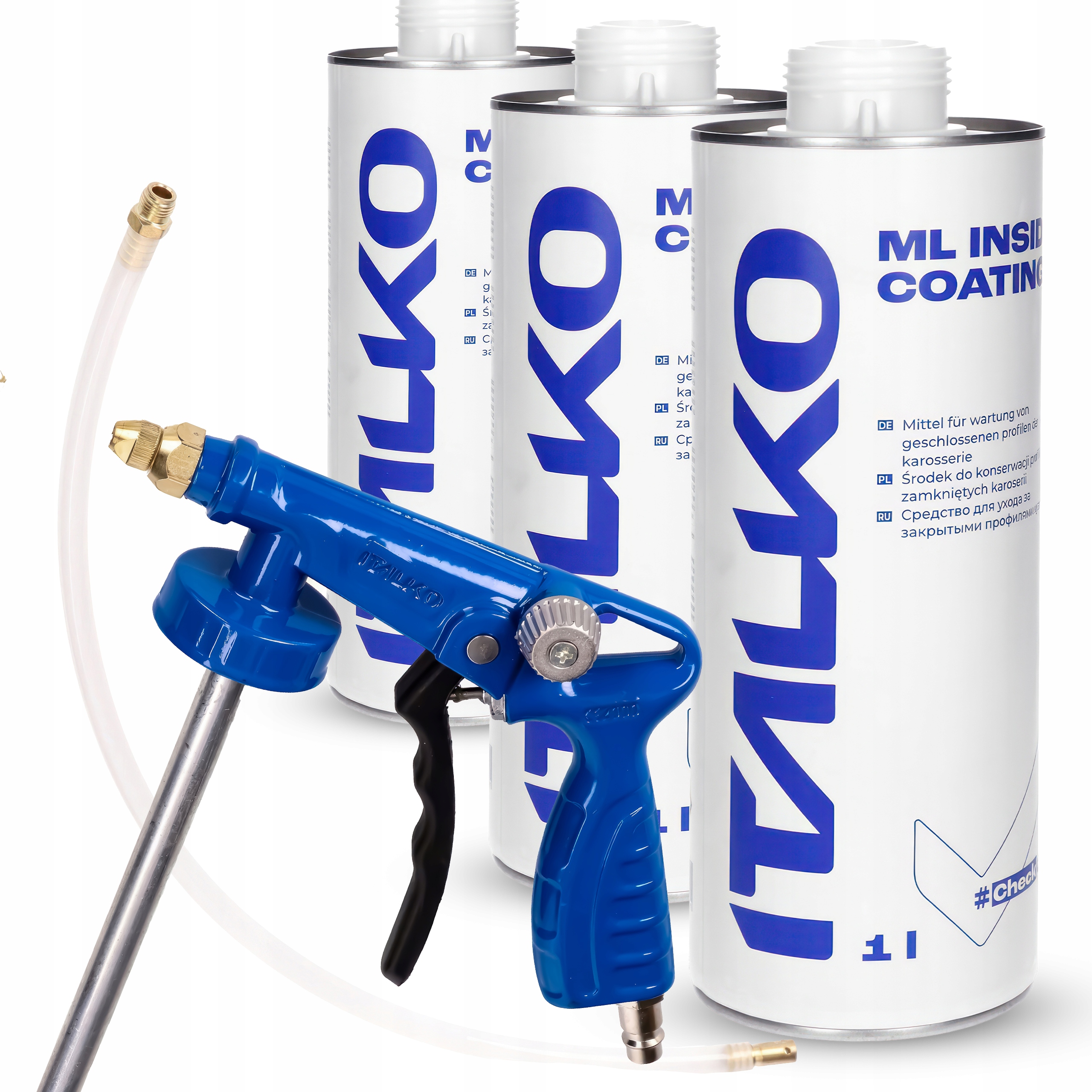 Prostředek Údržby Podvozku Profilů Karoserie Antikorozní 3x 1L Pistole