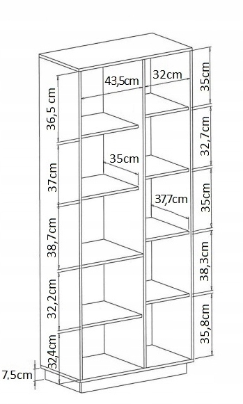 Witryna przeszklona zamykana regał SANTIAGO 01 Kod producenta SN1 DĄB