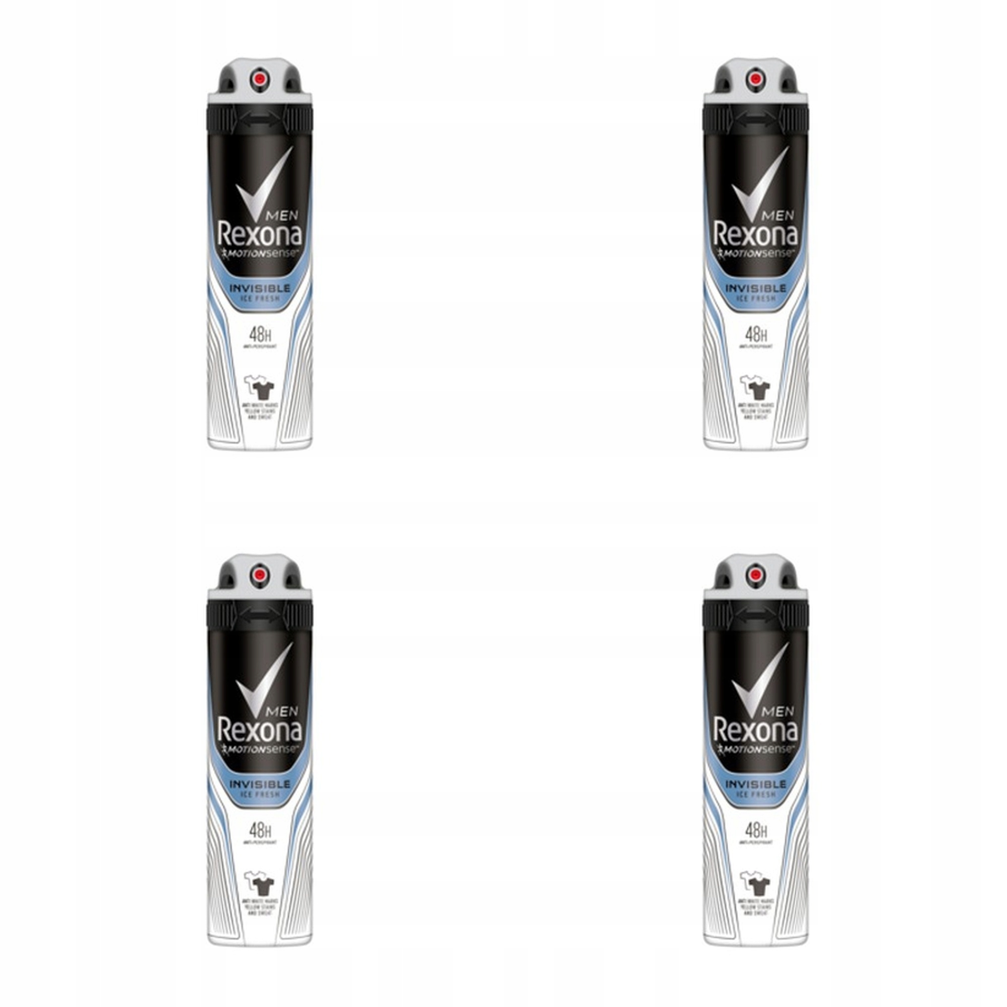 4x Rexona Men Invisible Ice Spray