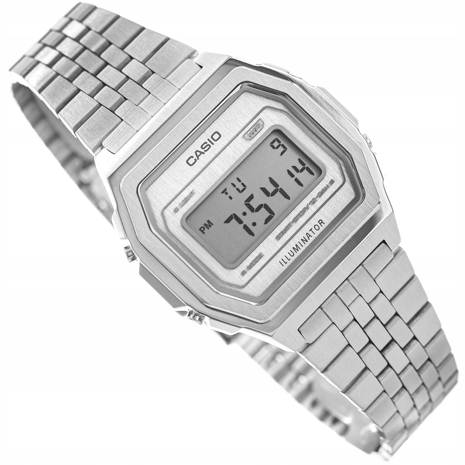 Hodinky Casio A1000A-7EF Vintage Retro Stříbrné Na Náramku