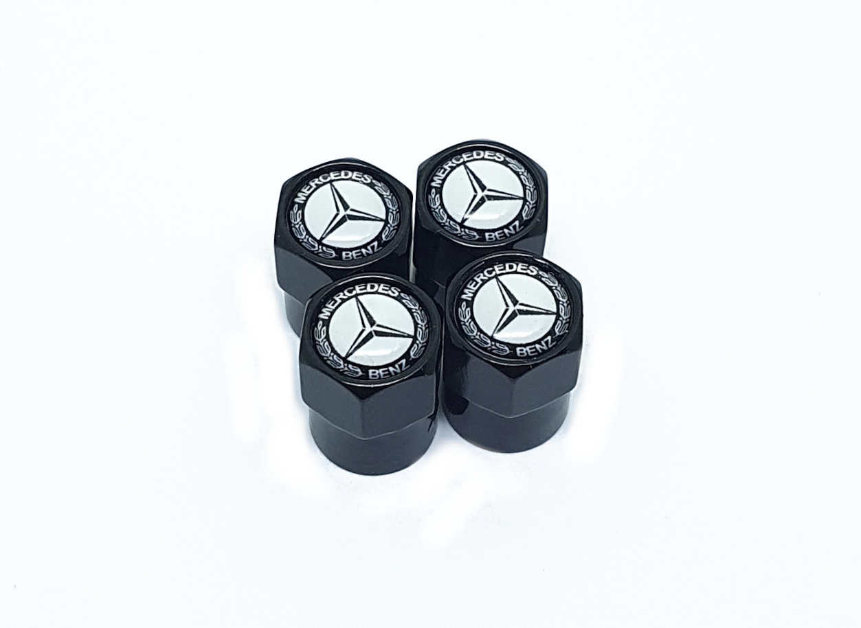 

Nakrętki na wentyle wentylki Mercedes Benz black