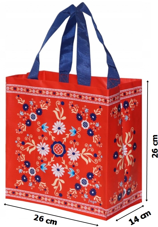 TORBA ZAKUPOWA MAŁA 10 L FRASPO FOLKLOR CZERWONA Kod producenta KIT KAT