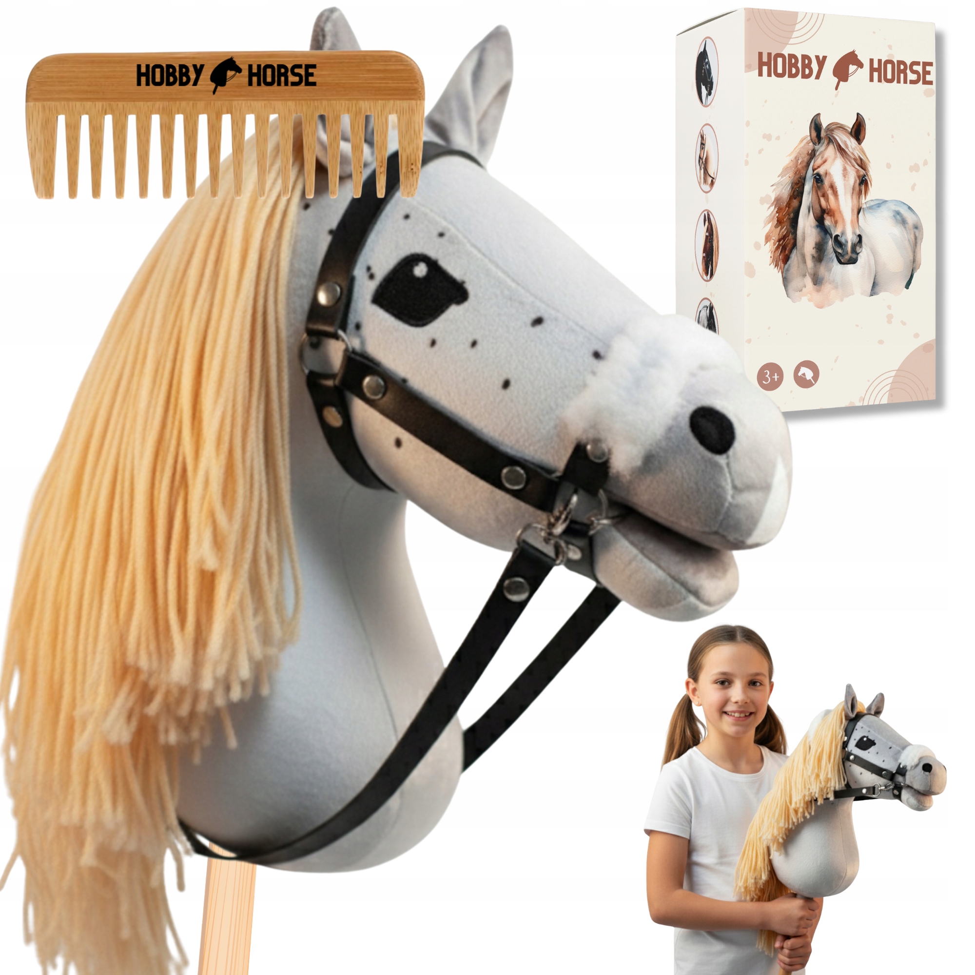 Kůň Na Holci Hobby Kůň A4 Koňská Hříva Koňská Hlava Hřeben Dárek Krabička