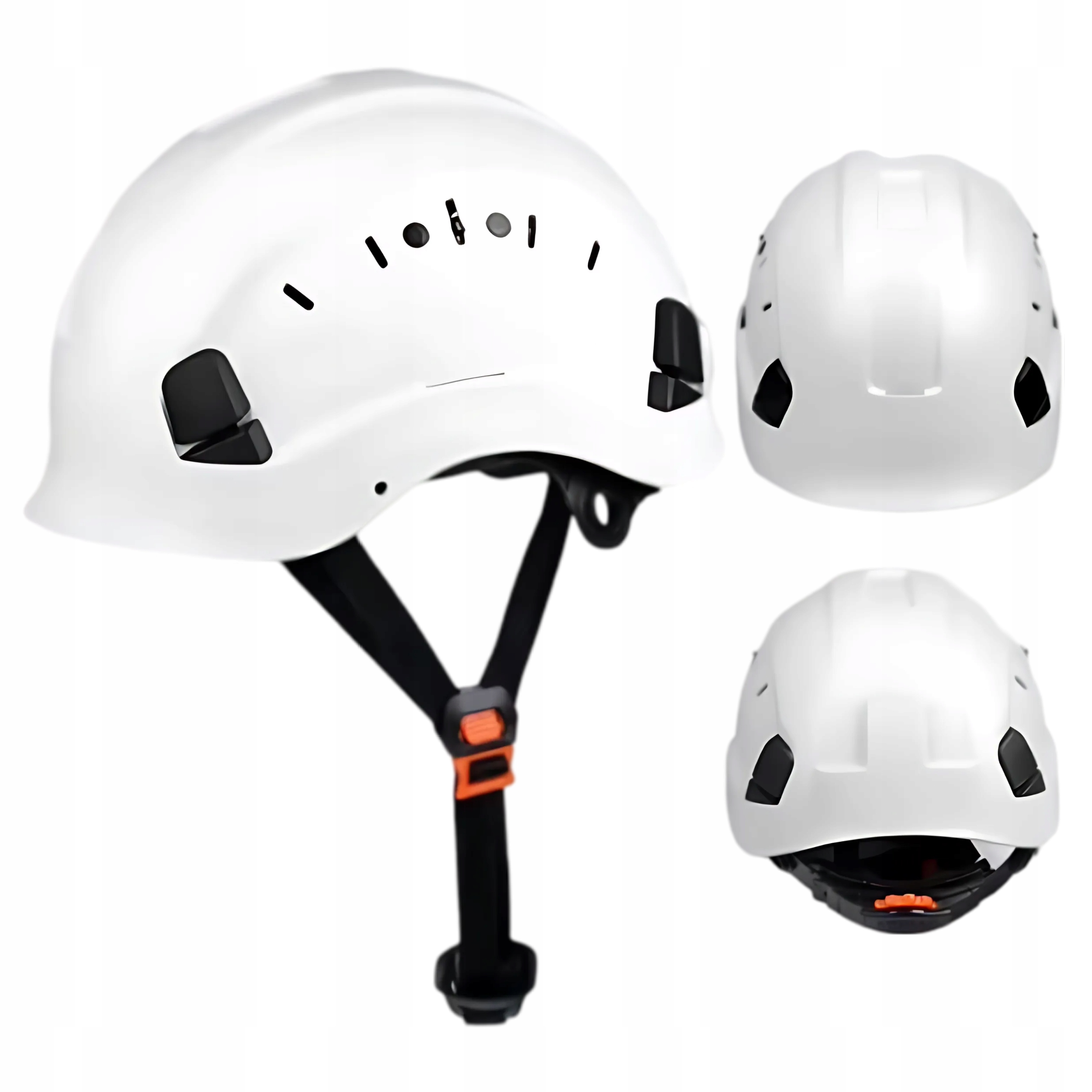 Kask Ochronny Magros Thor Abs Biały Wentylowany Z Paskiem i Więźbą 53-63 cm