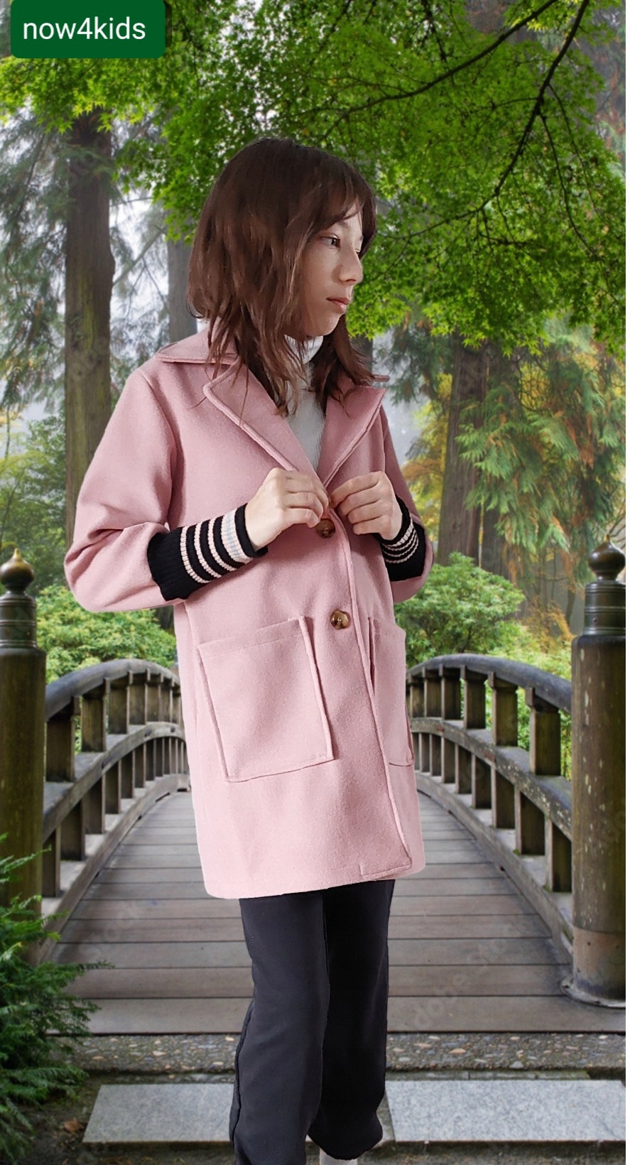 Płaszczyk wiosenny kieszenie guziki ściągacze r110 Fason płaszcz