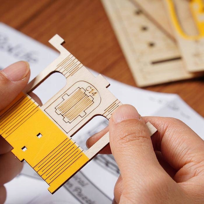 Puzzle 3D Tramwaj drewniany model do składania Płeć chłopcy dziewczynki