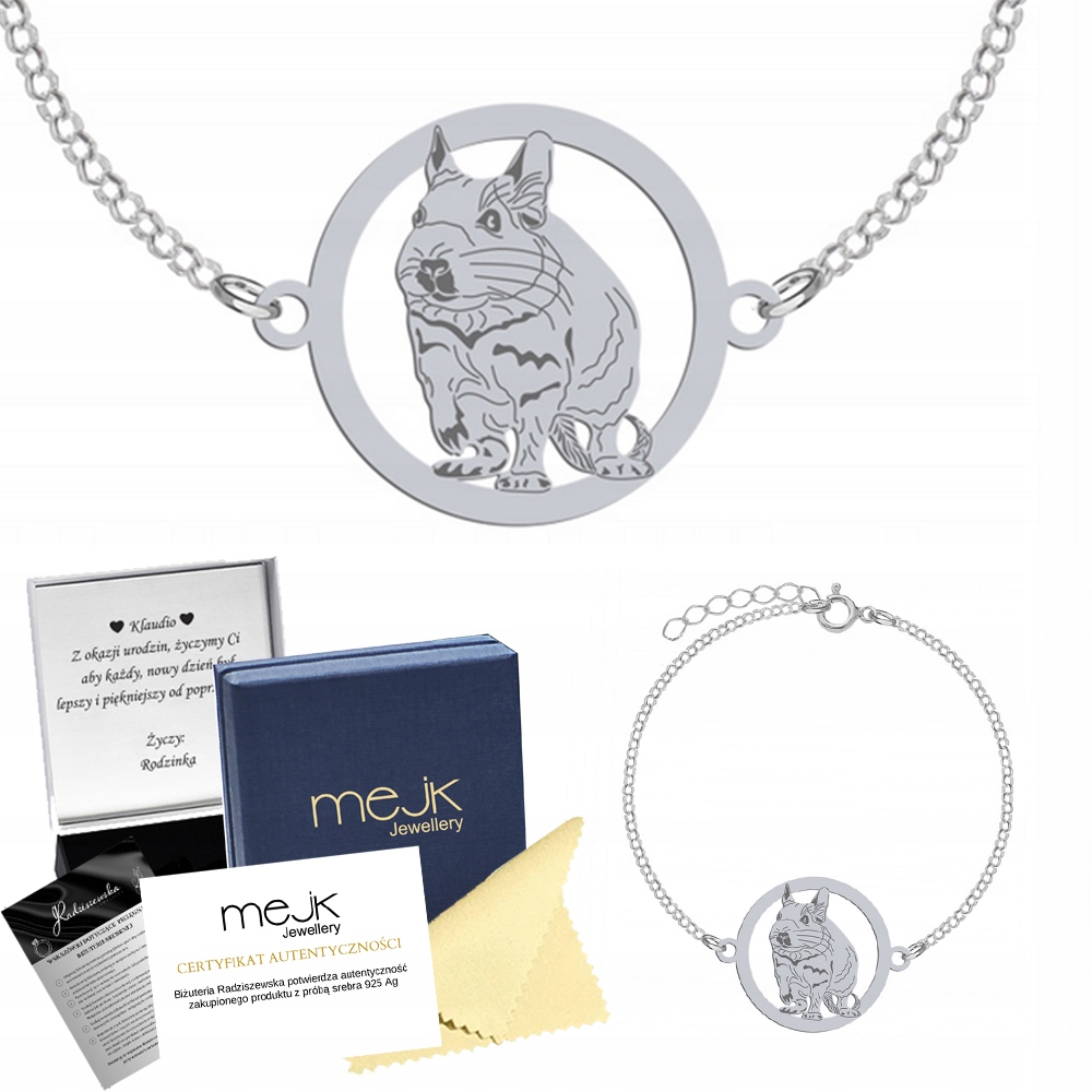 Stříbrný náramek s košatkou 925 Dárek Šperky Žena Gravírování