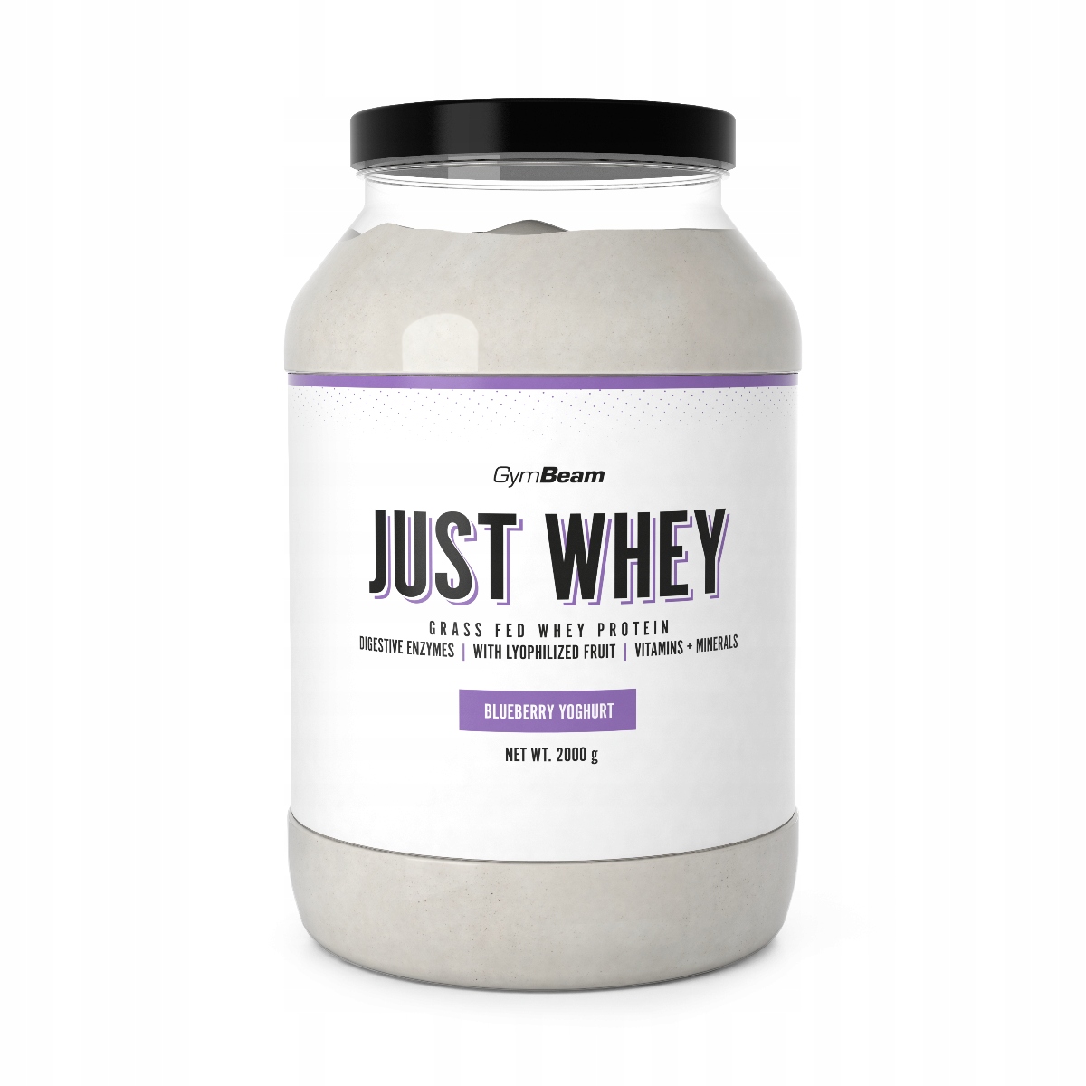 Protein směs bílkovin GymBeam prášek 2000 g borůvková příchuť