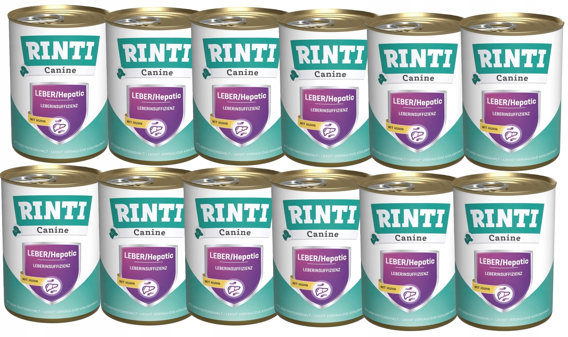 Rinti Canine Liver/Hepatic Chicken krmivo pro psy Set 12 x 400 g