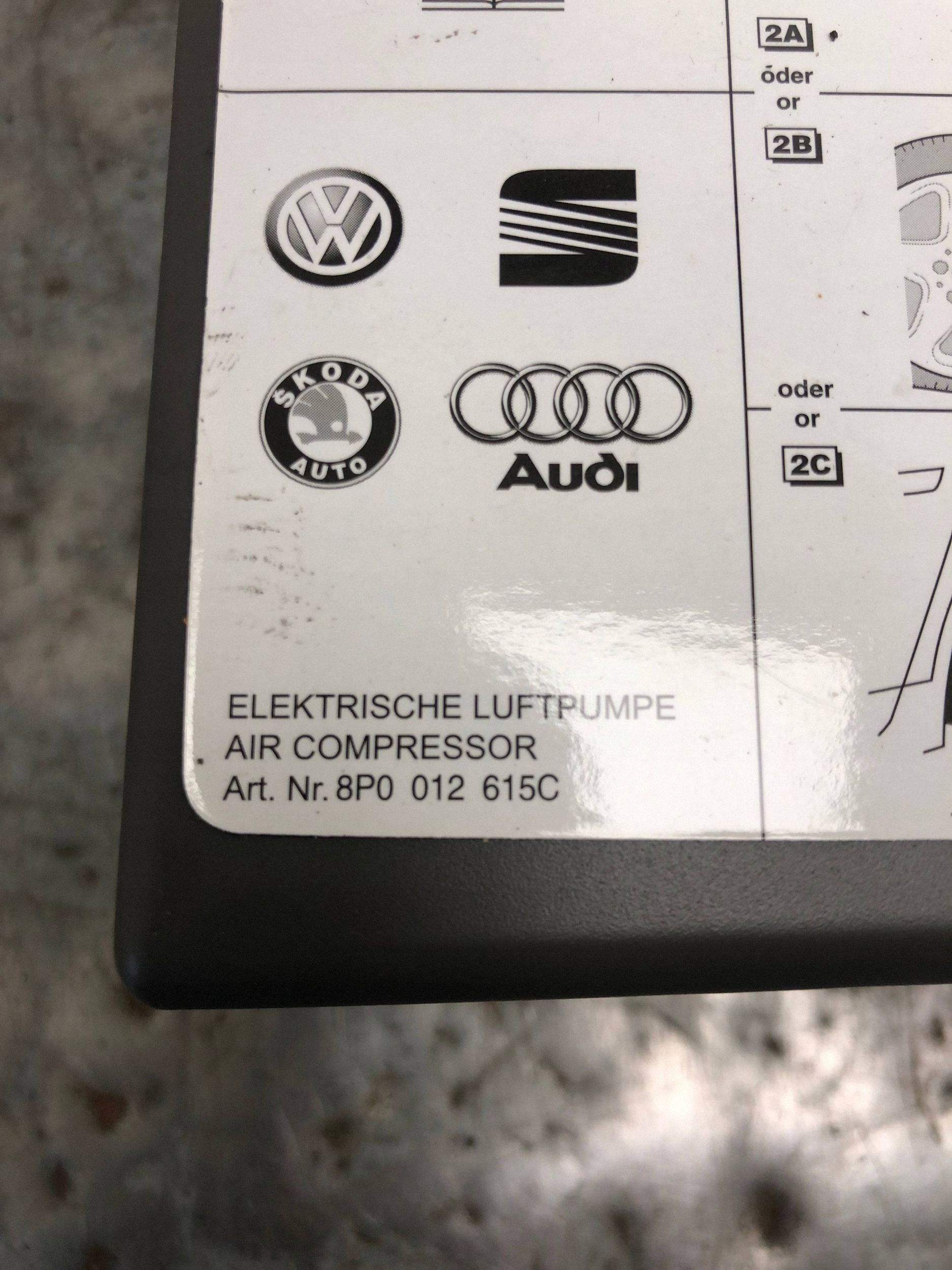 pump compressor; KLEJ running board VW GOLF VI KOMBI 8P0012615C