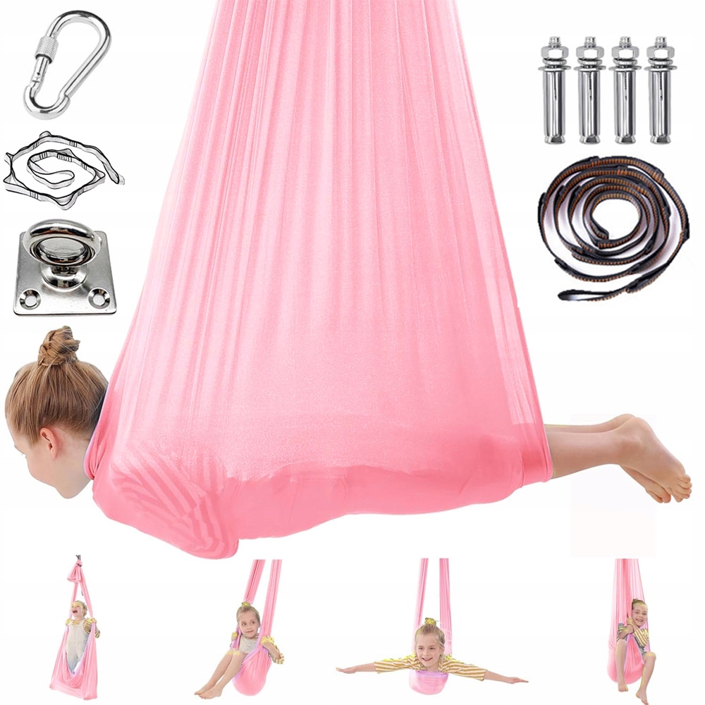 Houpací Síť Akrobatická Senzorická Houpačka Nylonová Pro Děti 280X150 CM