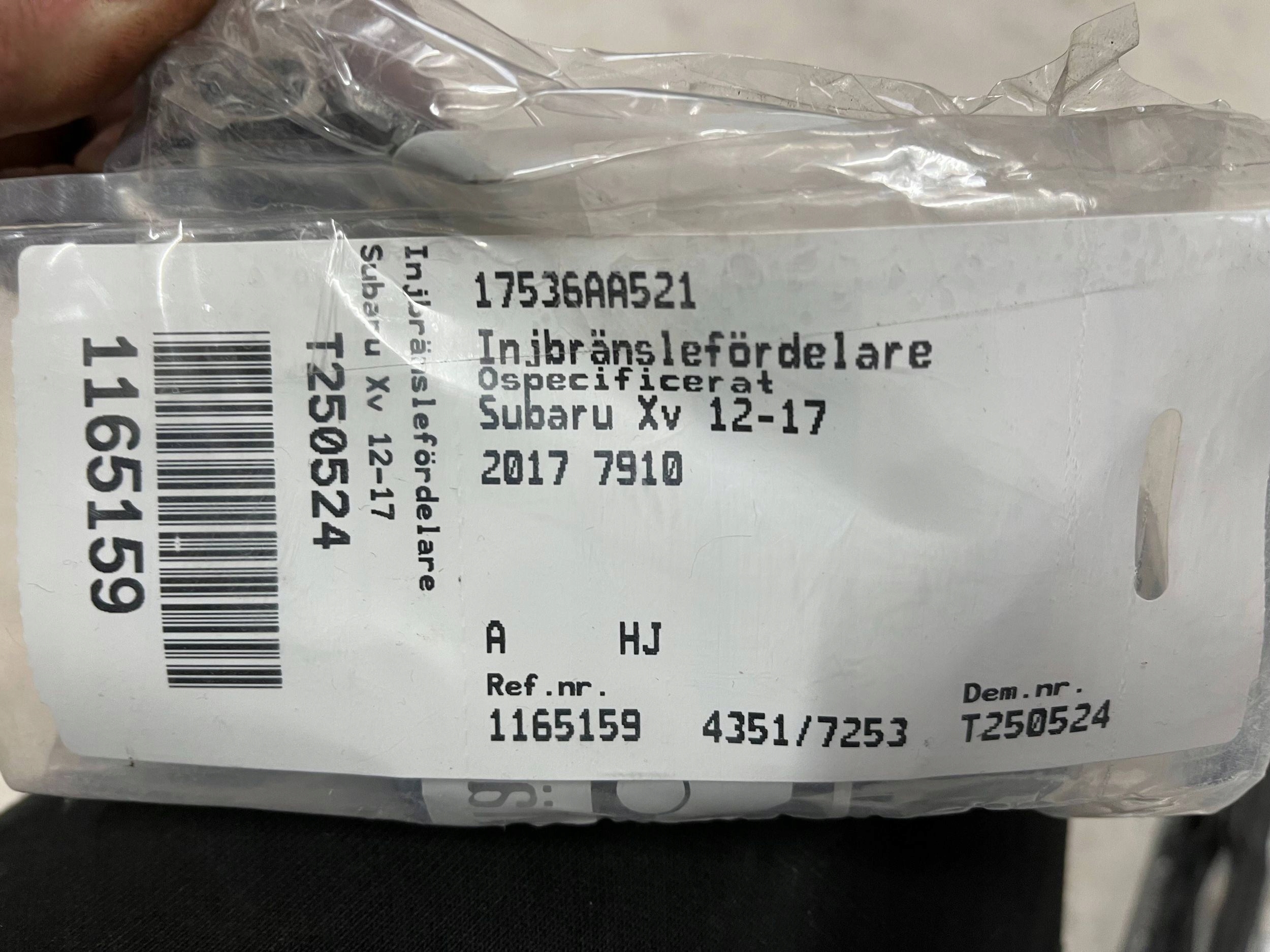 Subaru Impreza IV 2015 Schläuche des Kraftstoffsbehälters 17536aa521