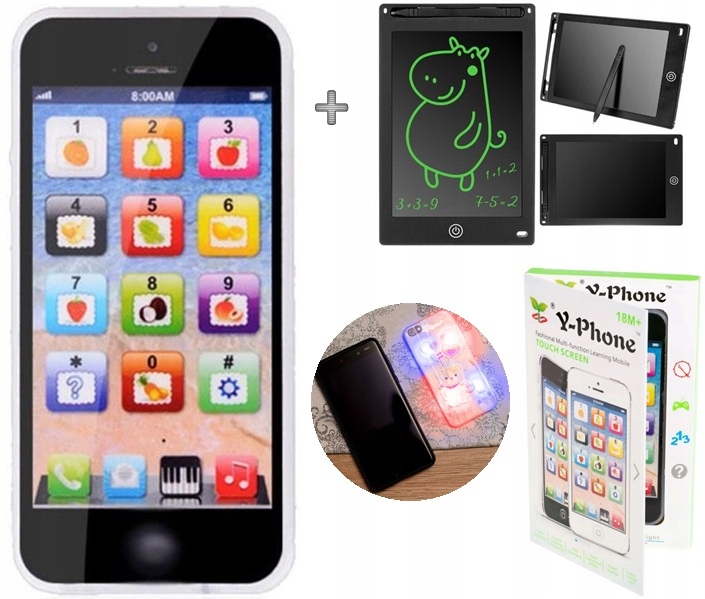 TELEFON EDUKACYJNY SMARTPHONE DLA DZIECI + TABLET