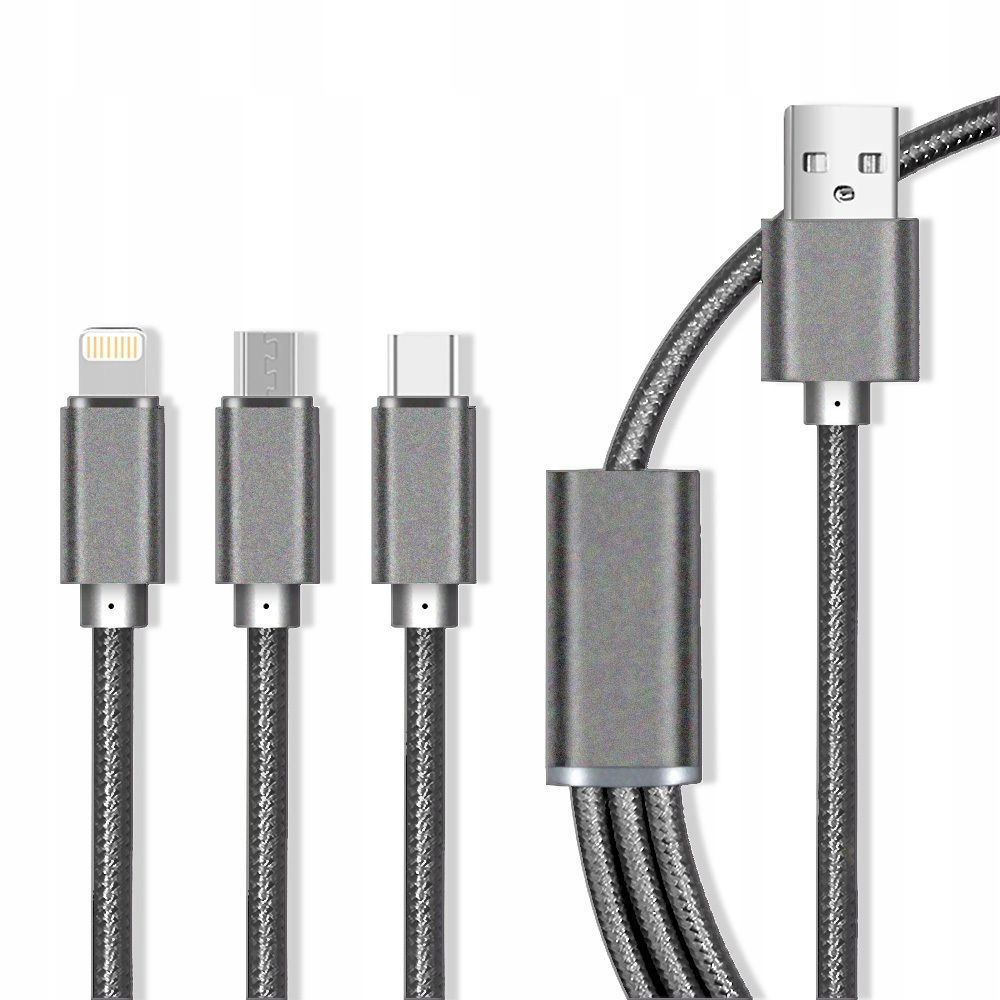

Maxlife Kabel 3W1 Usb Lightning+usb-c+microusb 2