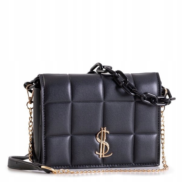 

21-57 Black Czarna Pikowana Torebka Uniwersalny