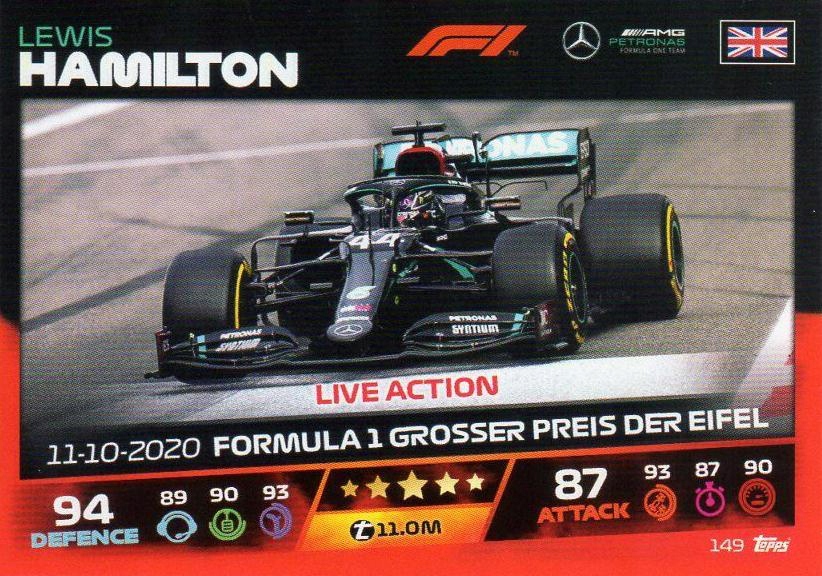 Turbo Attax 2021 149 Lewis Hamilton Topps