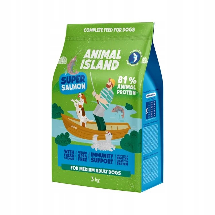 Levně Animal Island Losos – Krmivo pro psy – 3 kg