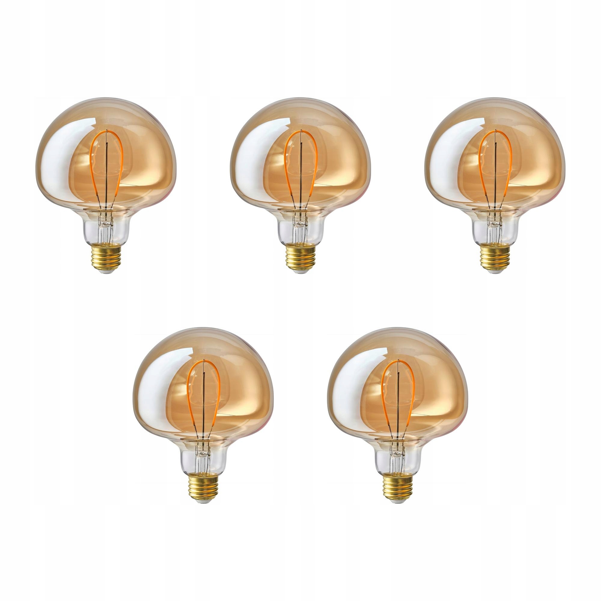 5 ks Led žárovka E27 150 lumenů hnědé sklo Molnart
