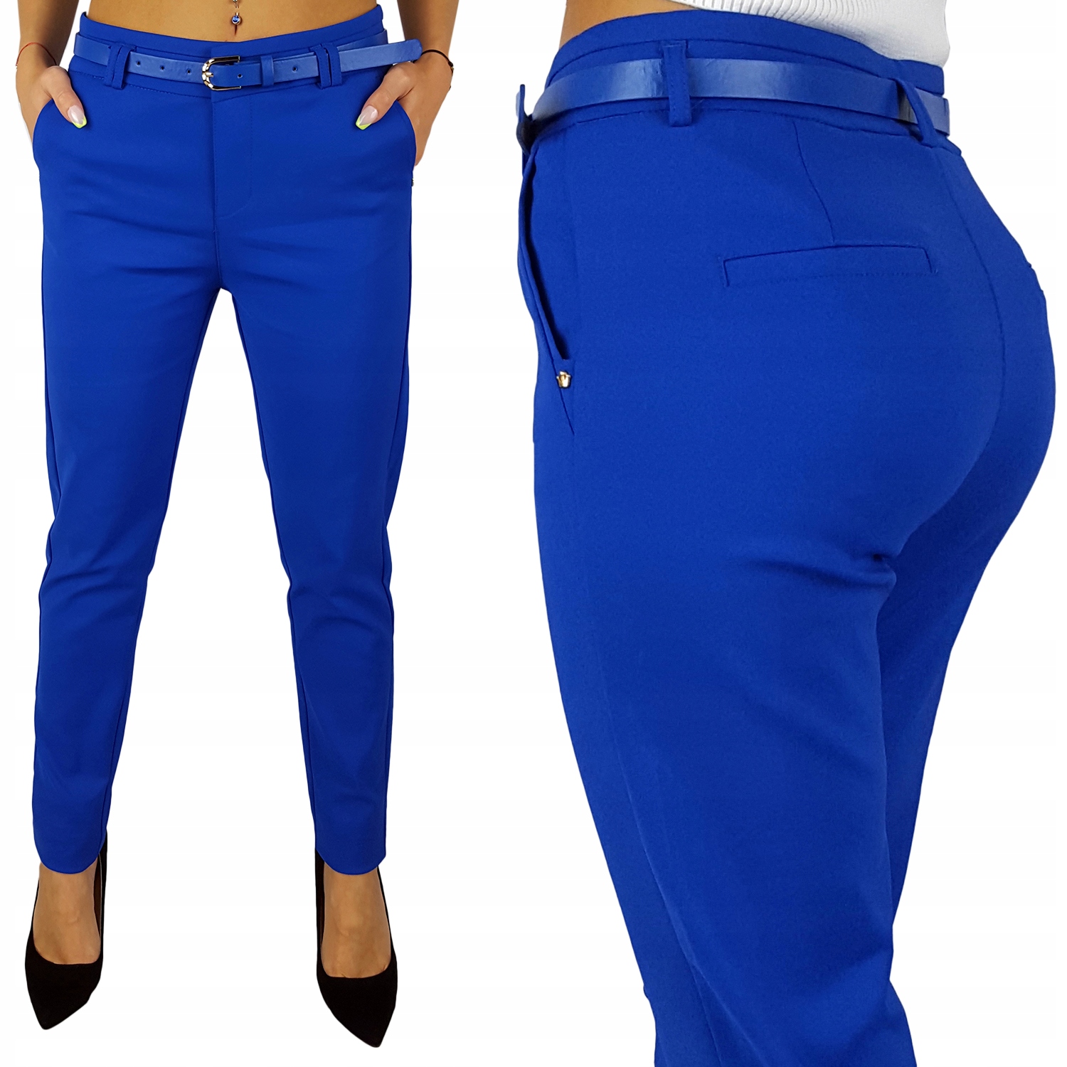 Spodnie Damskie Cygaretki Freesia Pasek