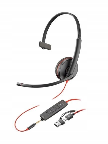 Poly Blackwire 3215 náhlavní souprava, 3.5 mm jack Usb-c/ A adaptér, …