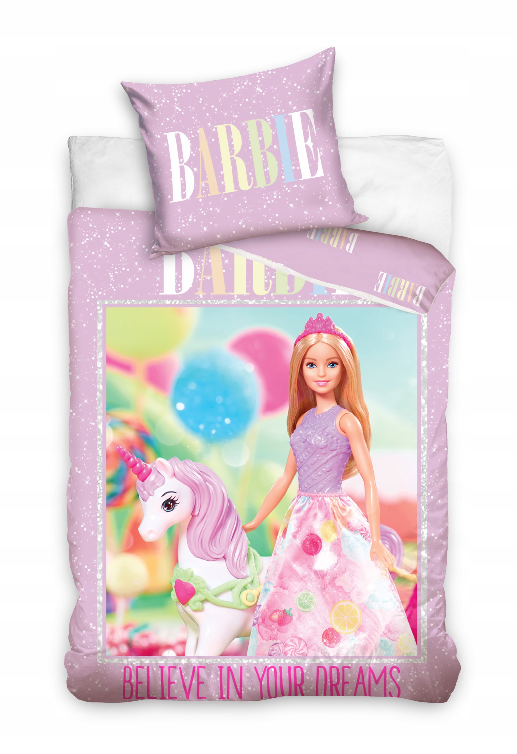 

Pościel Dziecięca Barbie Kucyk 160x200 bawełna