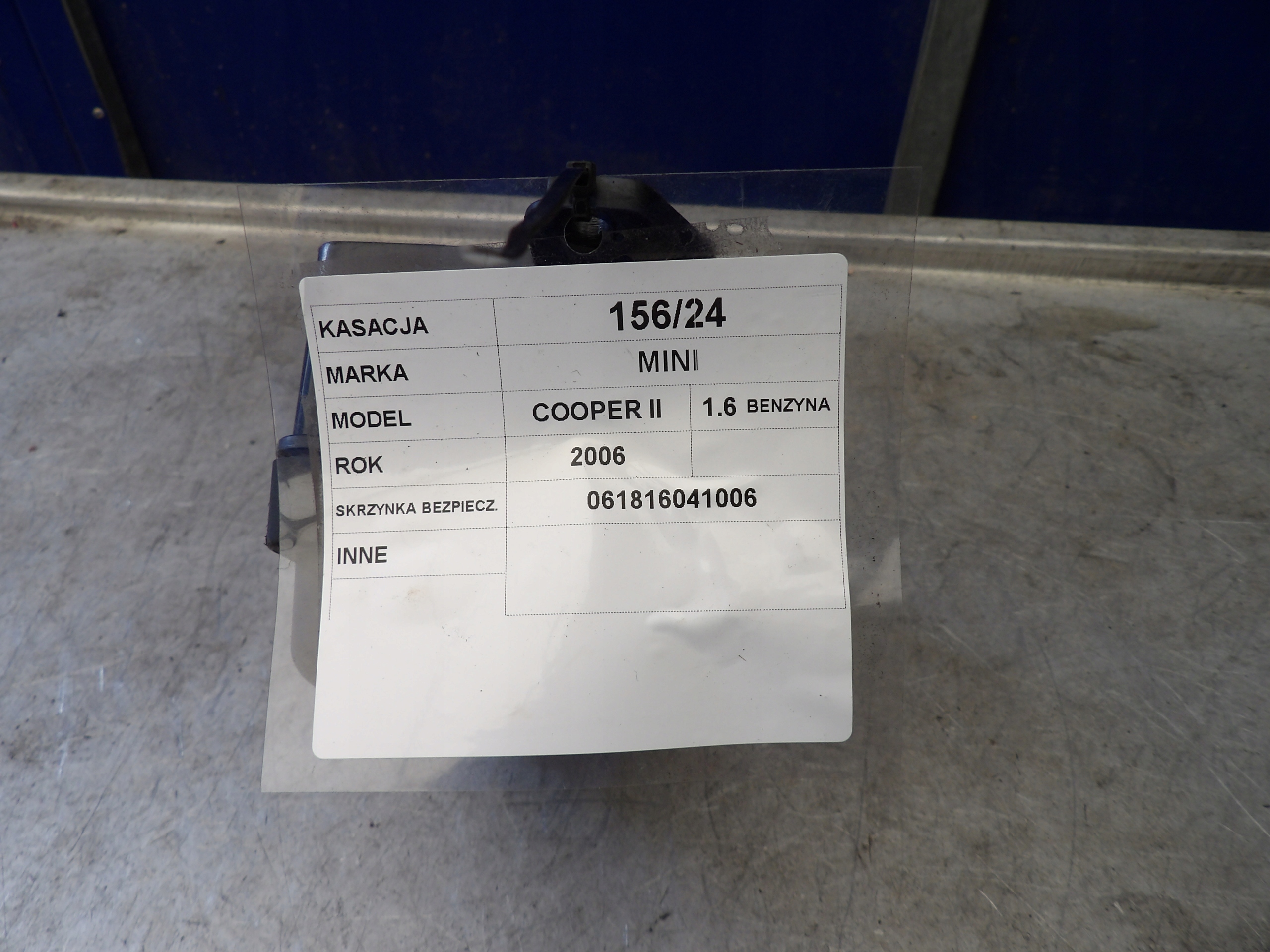 Mini Cooper II fuse box 6906548-02 142664 10 PL