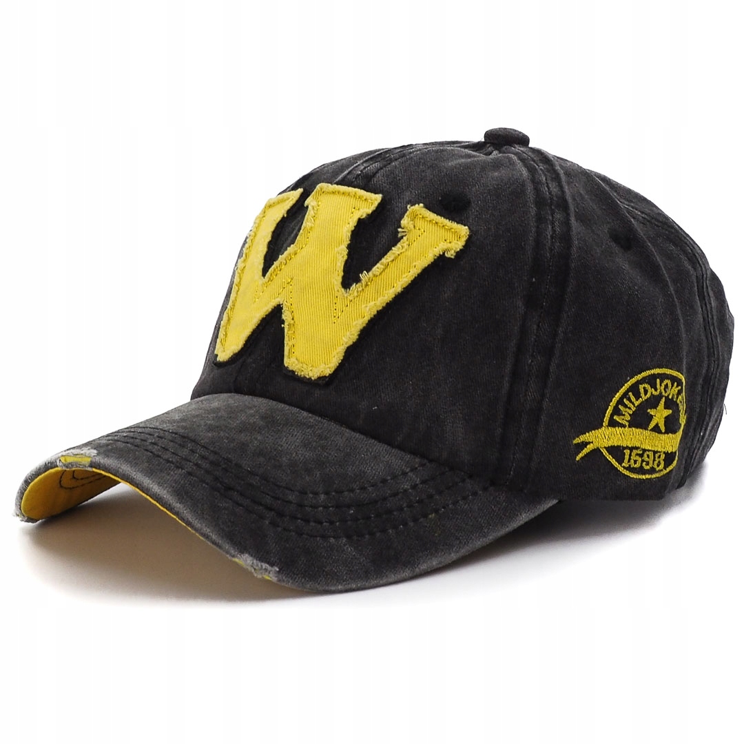 

Czapka Z Daszkiem Czarna Retro Bejsbolówka Vintage