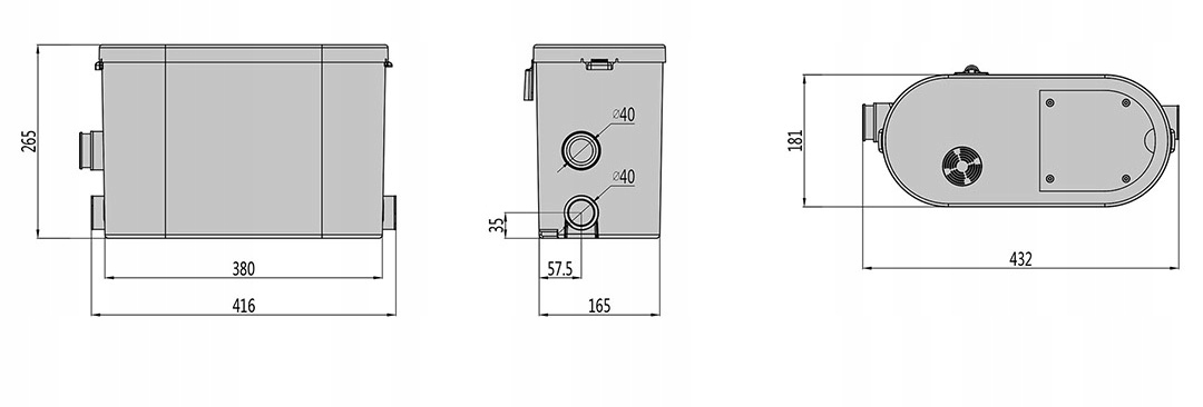 POMPA ROZDRABNIACZ PRZEPOMPOWNIA DO KUCHNI ZLEWU Marka inna