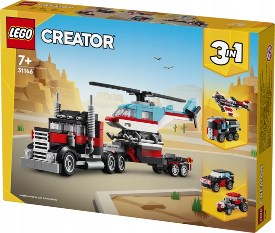 Lego Creator 3V1 Kamion S Vrtulníkem Stavebnice Dárek