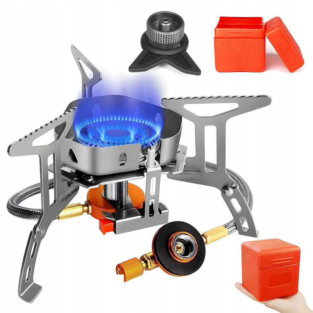 Kuchenka Outdoor 3500W Z Zapłonem Piezo I Osłoną Przeciwwiatrową