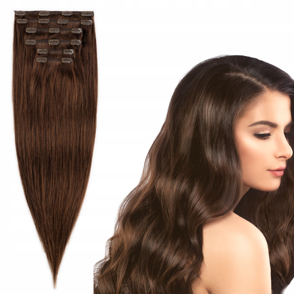 Clip In příčesek do vlasů přírodní 60 cm 130 g #3