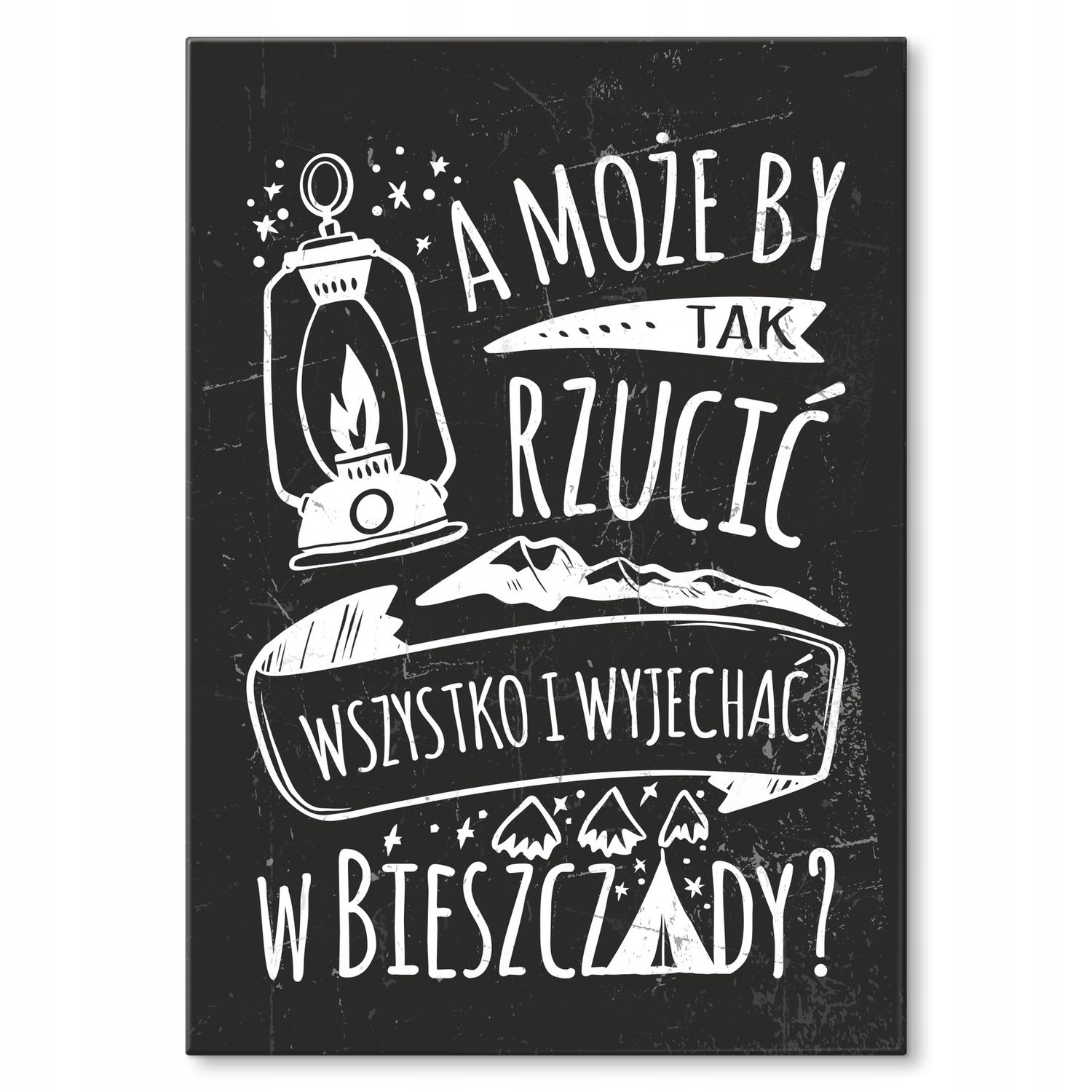 

Plakat metalowy W Bieszczady góry M