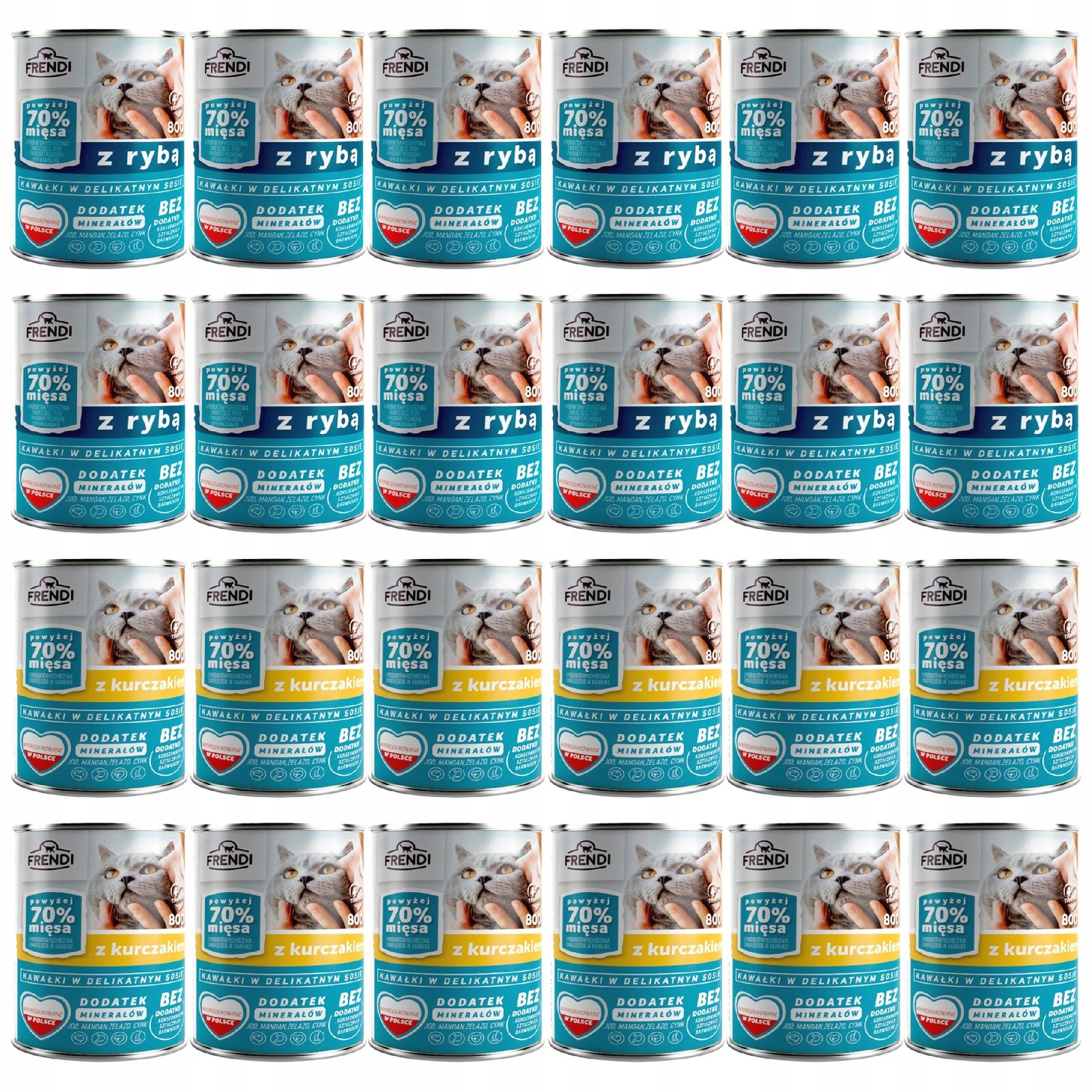 Levně Frendi Kapsička krmivo mokré pro kočky mix chutí 24 x 800 g