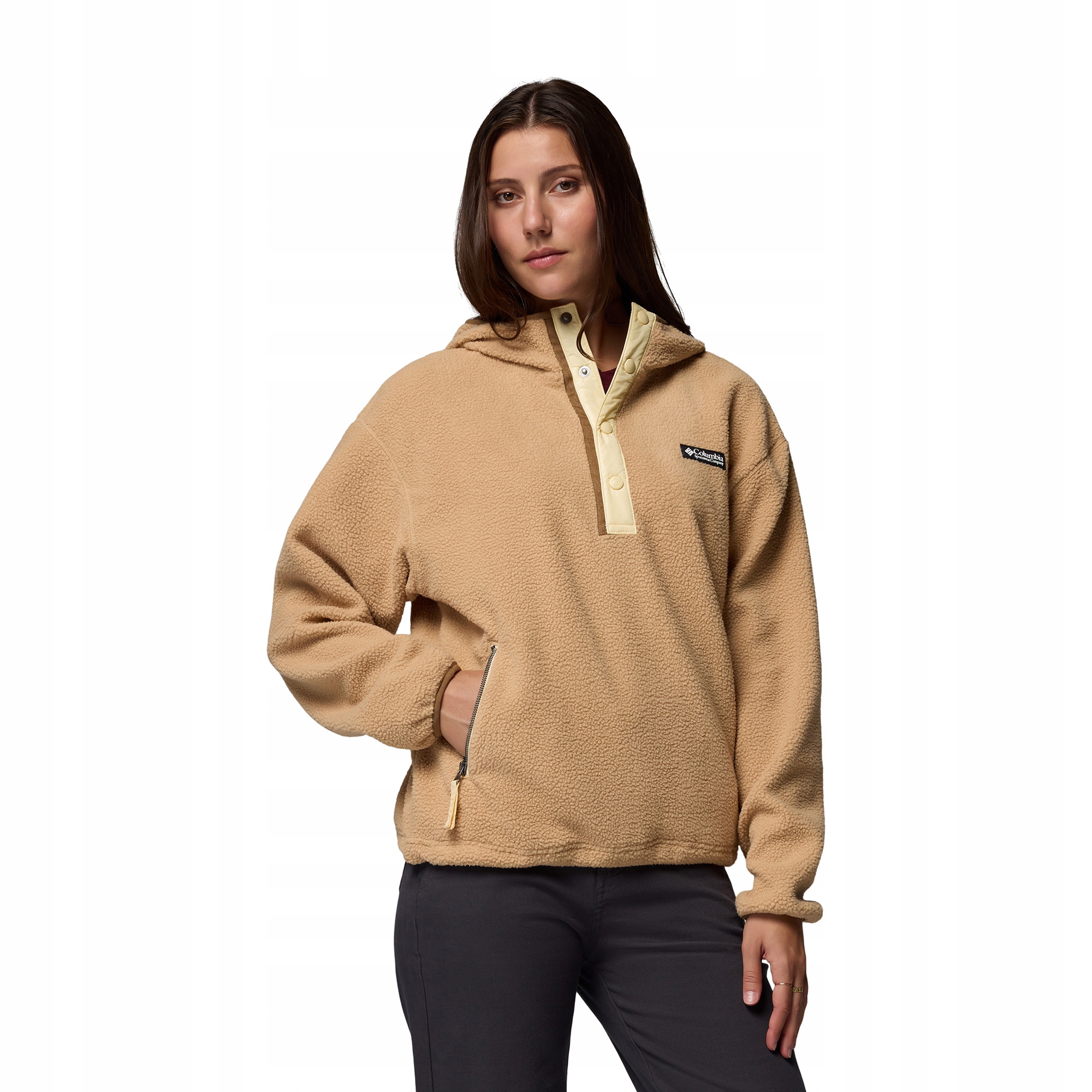 Bluza polarowa damska Columbia Helvetia II Hoodie canoe