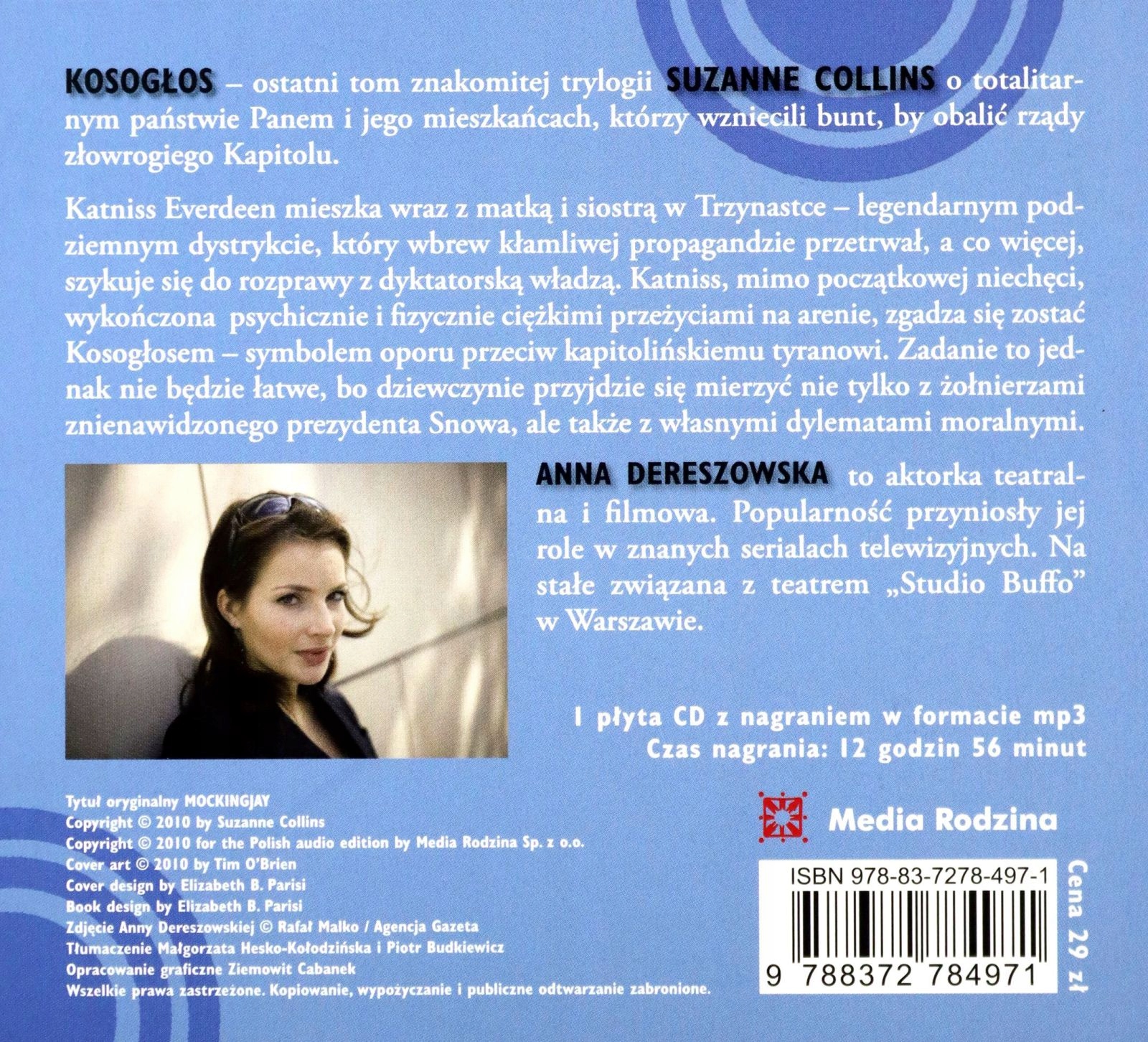 KOSOGŁOS - SUZANNE COLLINS (DIGIPACK) [AUDIOBOOK] [CD-MP3] Stan opakowania oryginalne