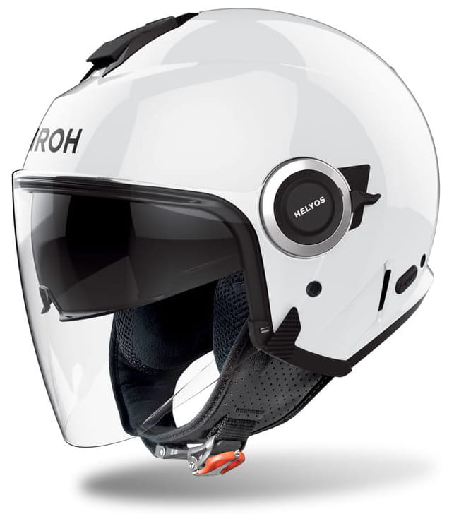 Airoh Helyos Color Biely Lesk Motocyklová Prilba Otvorená White Gloss