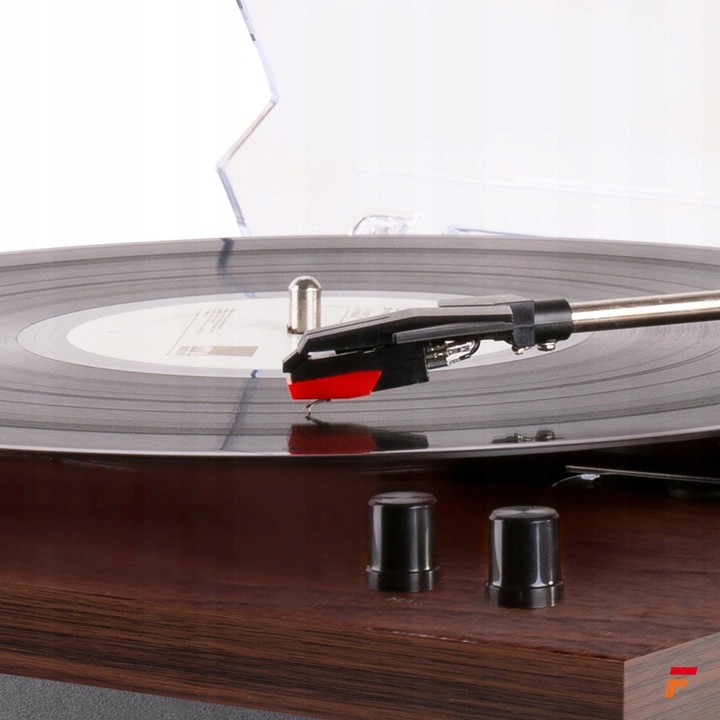 Gramofon modułowy bluetooth z głośnikami+ winyl Kolor brązowy