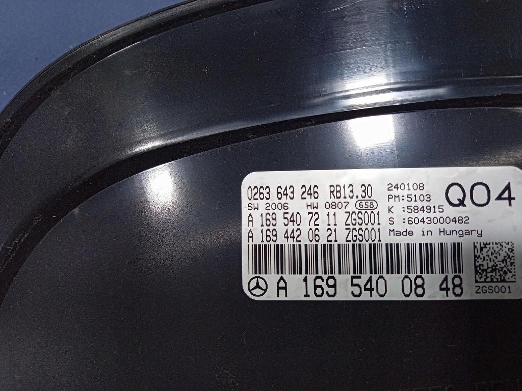 MERCEDES a W169 спидометр европа A1695400848