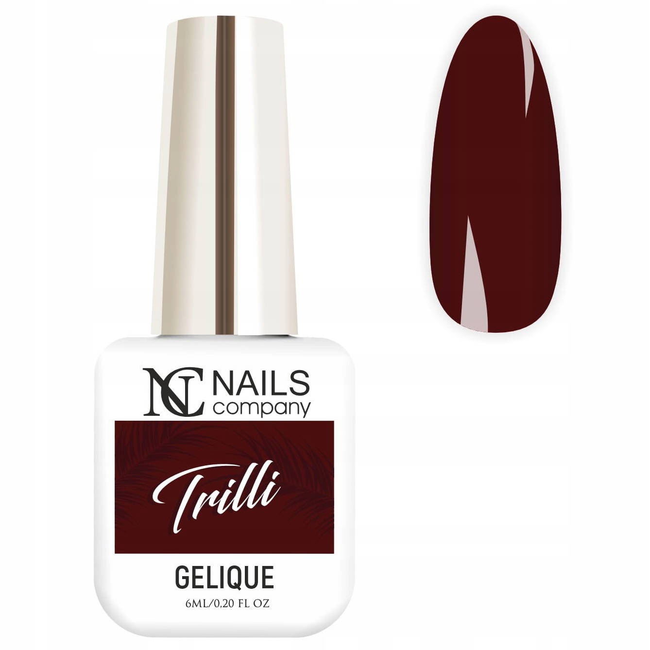 Nails Company Lakier Hybrydowy 6 ml - Trilli Czerwono-Bordowy