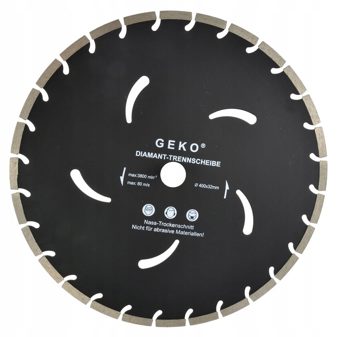 Diamantový kotouč segmentový černý Geko G00298 400x10x32 mm 1 kus