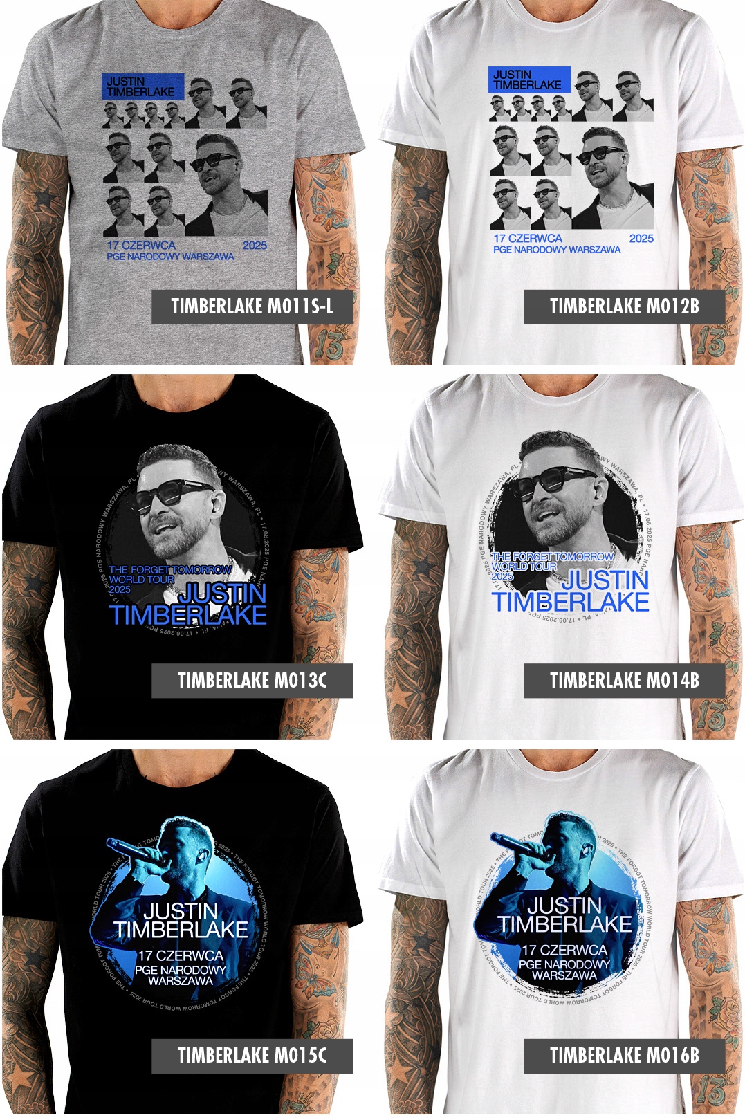 JUSTIN TIMBERLAKE THE FORGET TOMORROW TOUR 2025 T SHIRT KOSZULKA