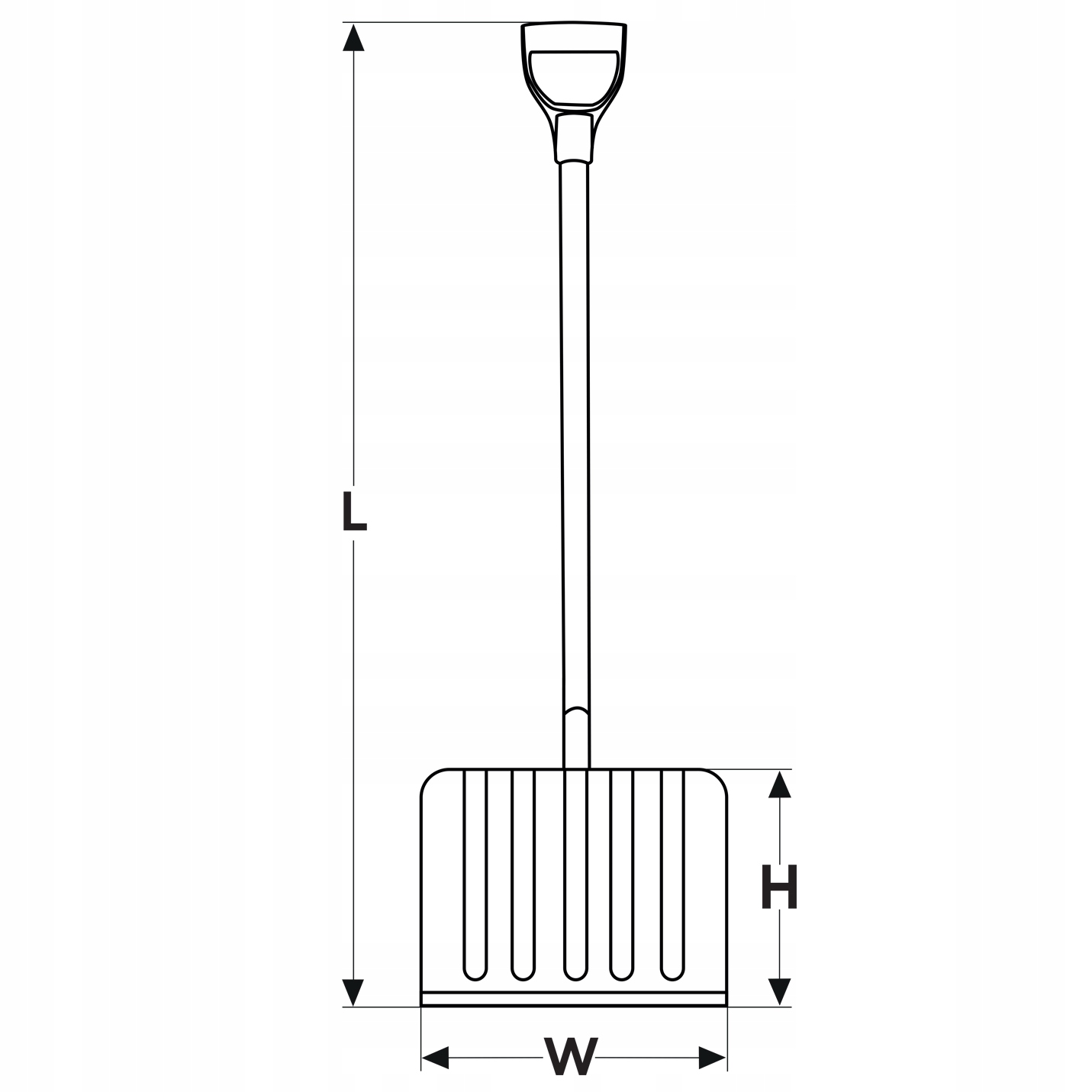 ŁOPATA SZUFLA DO ŚNIEGU DO ODŚNIEŻANIA 410 MM ŚNIEGOWA MOCNA LEKKA Materiał głowicy tworzywo sztuczne