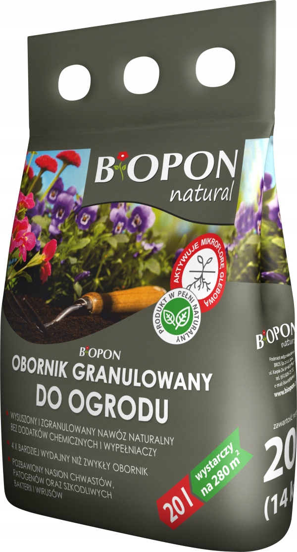 

Biopon Natural Obornik Do Ogrodu Granulowany 20L