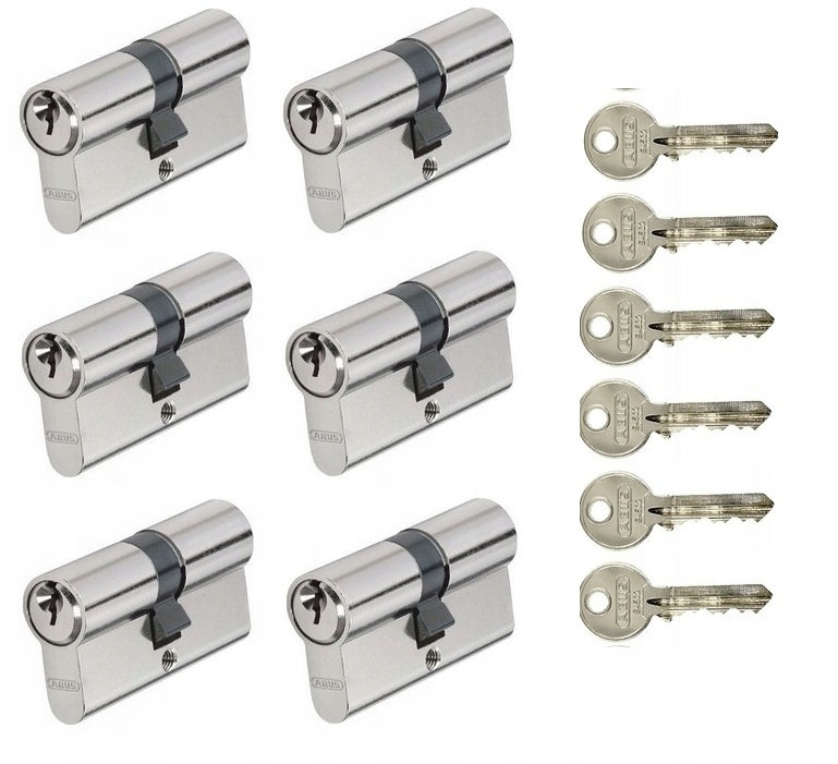 Vložky E45 nikl 6x 30/35 Abus 6 klíčů systém/ identické kódování