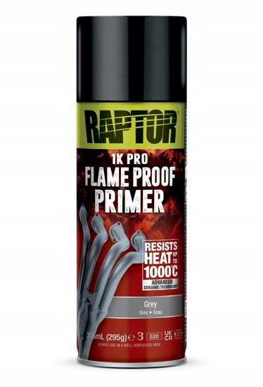 U-pol Raptor podkład żaroodporny 1000°C szary spray do wydechu 336ml