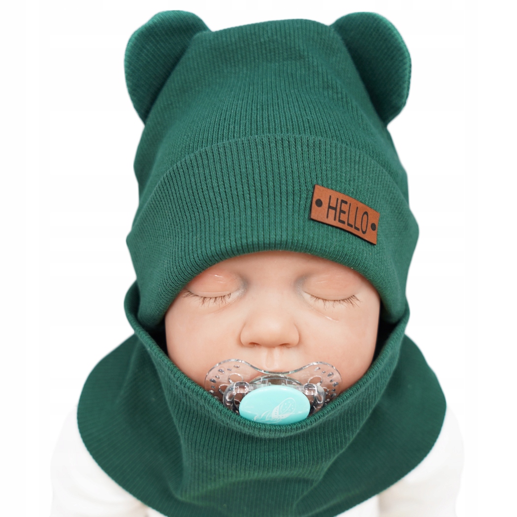 

Butelkowy Komplet Bear czapka komin 42-44 Hello