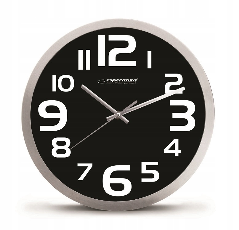 

Nowoczesny Zegar Ścienny Na Ścianę Aluminiowy 25CM